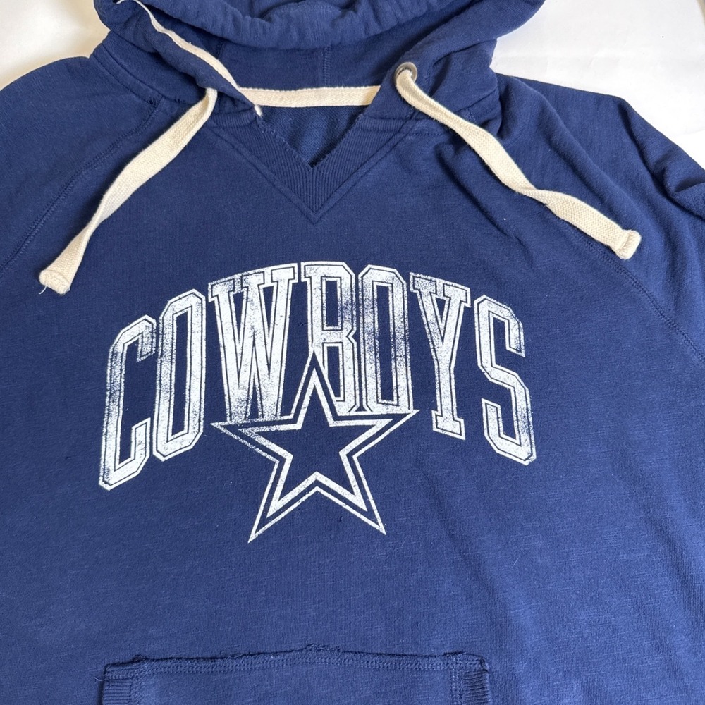 NFL Dallas Cowboys Navy Blue Distressed Graphic Pullover Hoodie Mens 2XL - Picture 2 of 8